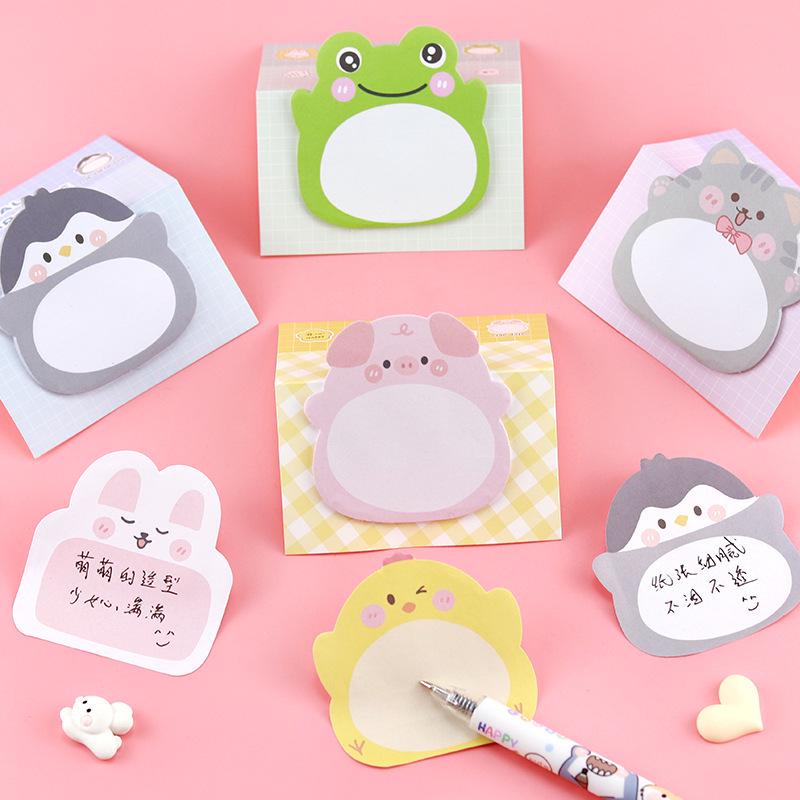 Adorable Animal Stand-Up Sticky Notes - Creative Cartoon Memo Stickers