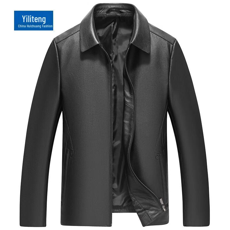 

Yiliteng Men s Warm Collared Faux Leather Jacket 195