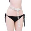 Tassel Ethnic Style Belt Silver Dance Dress Belt Chains Flower Metal Waist Chain  Party Decoration