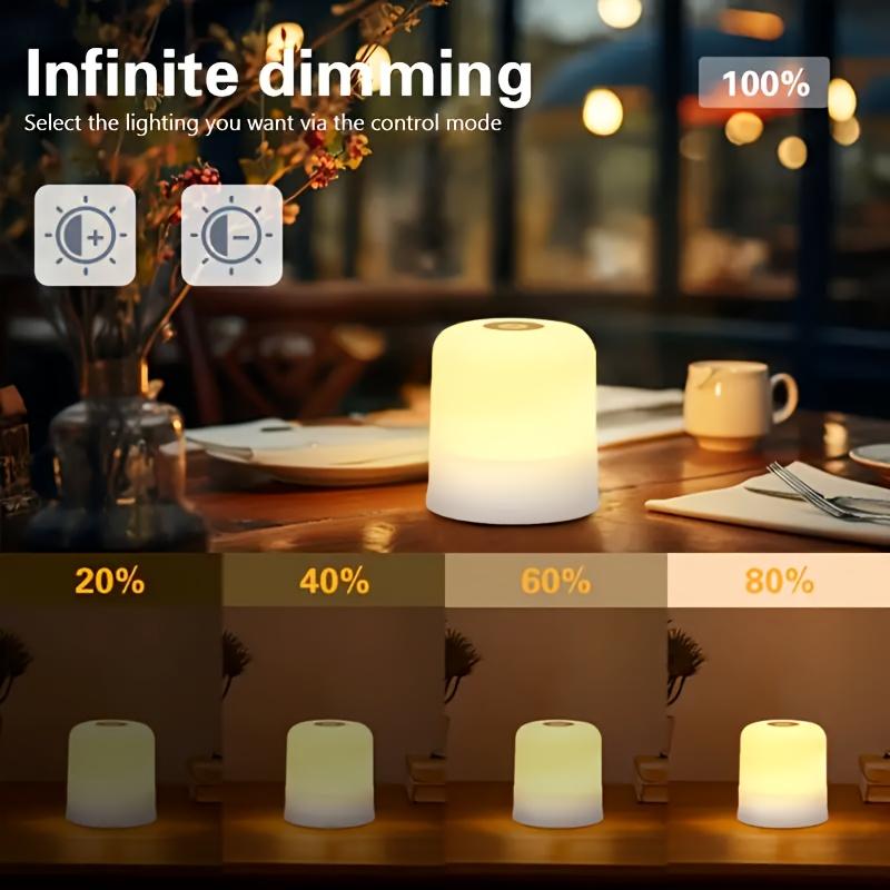 Touch Bedside Lamp LED Touch Bedside Lamp 3-Tone Light (Warm/White/Natural) with USB Charging, Soft Eye Protection, Portable Mini Night Light