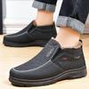 Cotton Boots For Men Warm Fur Soft Male Platform Snow Boots Man Ankle Boot Winter Men's Sneakers Plus Casual Shoes Black