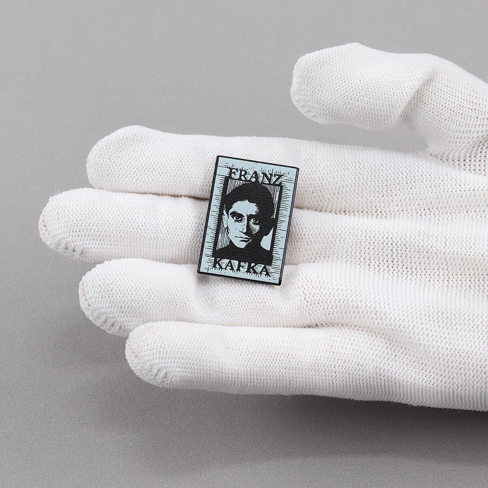 Franz Kafka Porträtt Emalj Pin - Författare Mode Brosch Märke