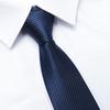 Belt Handsome Men'S Formal Wedding Groom Dark Blue Pattern Hand Zipper Free Pull 8Cm Sea Breeze Blue Tie