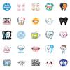 50 Zahnarzt-Serie Mix and Match Graffiti-Sticker Kinder-Cartoon-Graffiti-Sticker