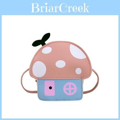 Childrens Cartoon Mushroom Shoulder Bag Waterproof Cute Girls Mini Bag For Toddlers