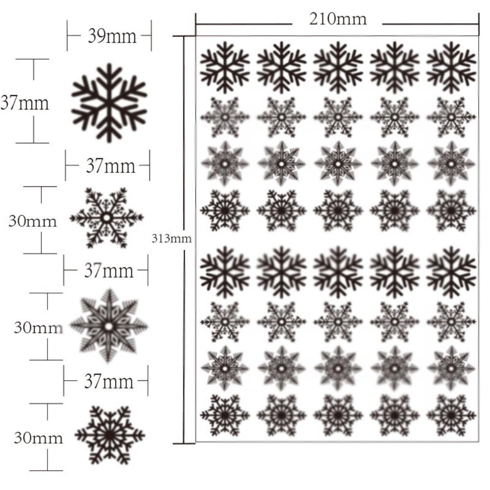 30pcs Electrostatic Wall Sticker White Snowflake Window Decal Christmas Snowflakes Sticker  New Year