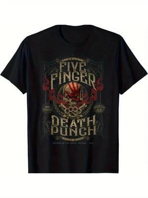 T-Shirt 5FDP 100 Proof - Merchandising Ufficiale della Band Five Finger Death Punch - Hea