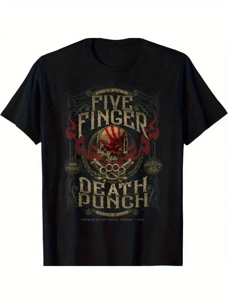 T-Shirt 5FDP 100 Proof - Merchandising Ufficiale della Band Five Finger Death Punch - Hea