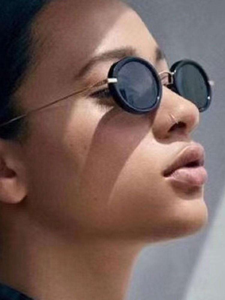 Retro Oval Rivets Sunglasses Women Fashion Luxury Brand Designer Vintage Round Shades UV400 Trending Women Sun Glasses UV400