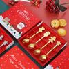4PC New Year Spoon Fork Christmas Decorations Home Christmas Gifts Christmas Tableware Decorations Children's Gifts