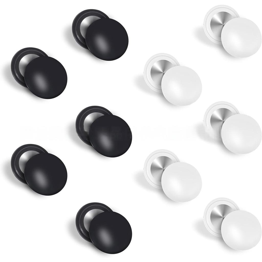 8/10 Pezzi Clip per Pettorale da Corsa Fermacorsie per Maratone per Corridori Portanumero di Gara Fissaggio Pettorale Magneti in Bianco e Nero