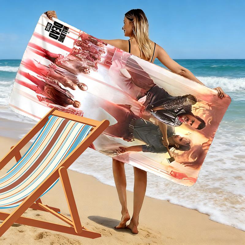 Survival Struggle Post-Apocalyptic World beach towel Outdoor camping beach swim Outdoor pool towel quick-drying swim towel Travel and vacation towels