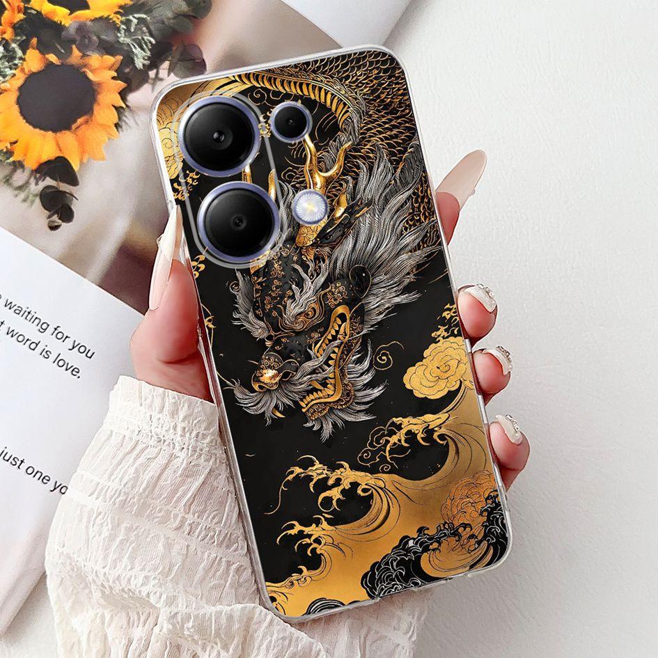Pro pouzdro Xiaomi Redmi Note 13 Kryt Note 13 Pro Populární malovaný květinový měkký silikonový kryt na telefon Pro Redmi Note13 Pro 4G 5G Funda