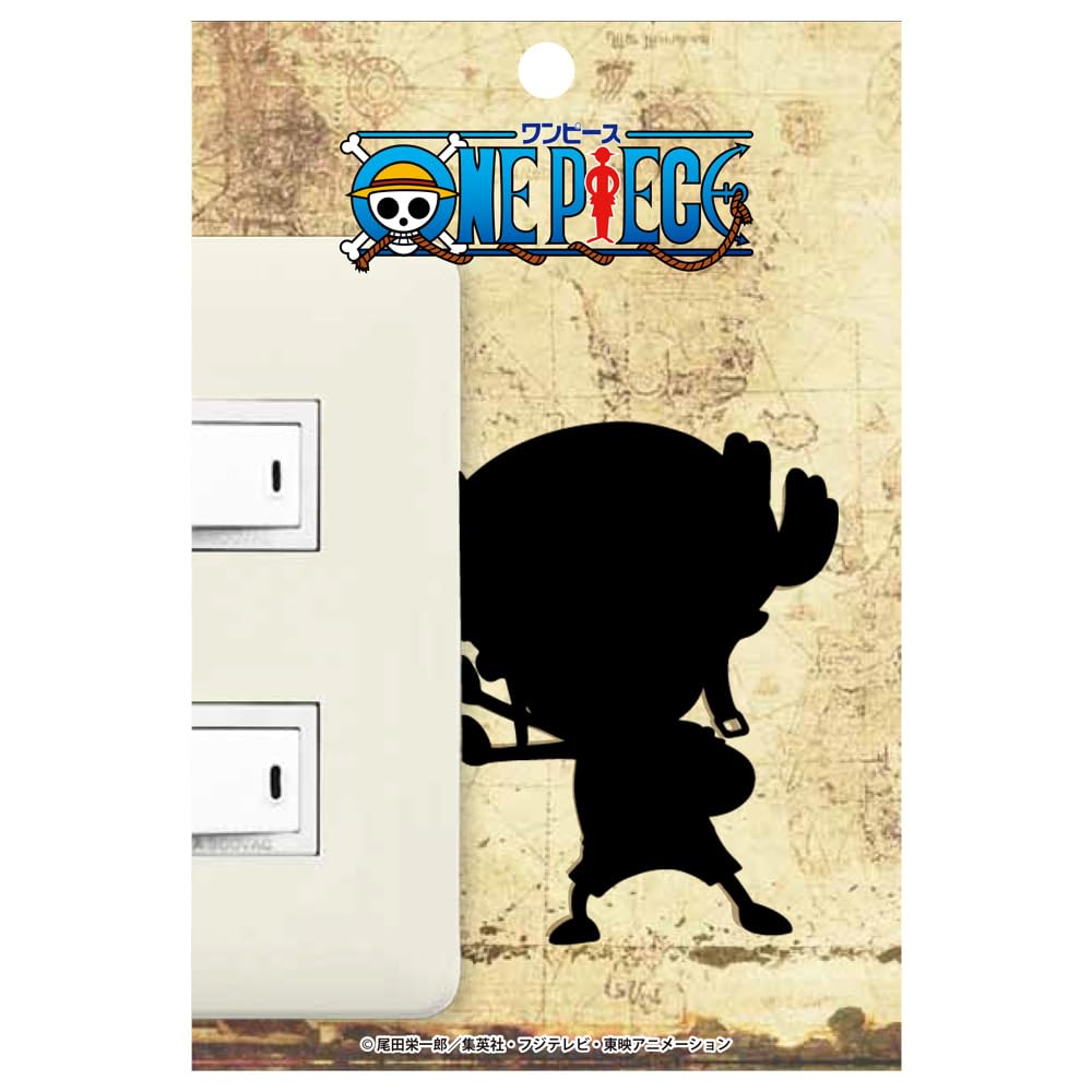 

ONE PIECE Official Switch Plate Wall Made in x 10cm Chopper Sticker, Japan, 14.7cm (op-ws04 Hiding) чёрный