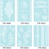 6 Sets Glow In The Dark Lace Temporary Tattoos Waterproof Fake Tattoo for Festival Party Henna Style Arm Leg Decoration