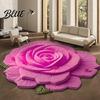 High Simulation Texture Blooming 3D Mat Soft Shaped Floor Carpet Flower Gradient Petal Multi-colored Stamen