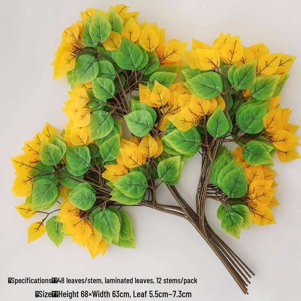 Artificial Banyan Branches with Laminated Plastic Leaves for Landscaping and Decoration