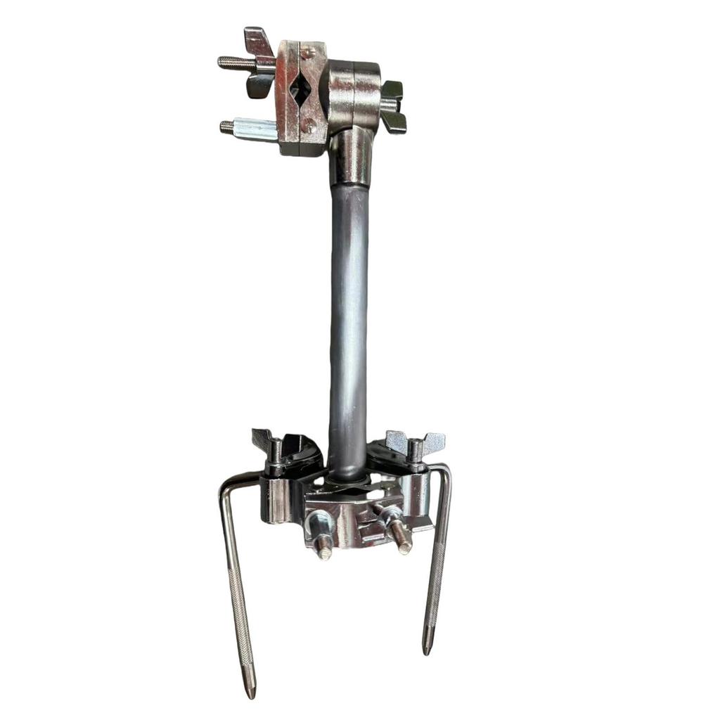 Jazz Drum Accessories: Rack Stand with Single Arm Snare Holder, Hanging Tom Holder, and Double Bull Head for Water Pipe and Eardrum Setup