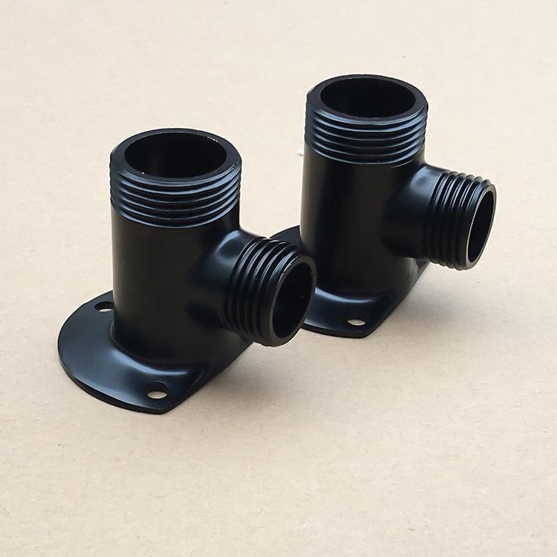 2PCS Black Faucet Adapter Base Water Tap Connector Splitter  Bracket Converter Brass/Zinc Alloy Pipe Fitting