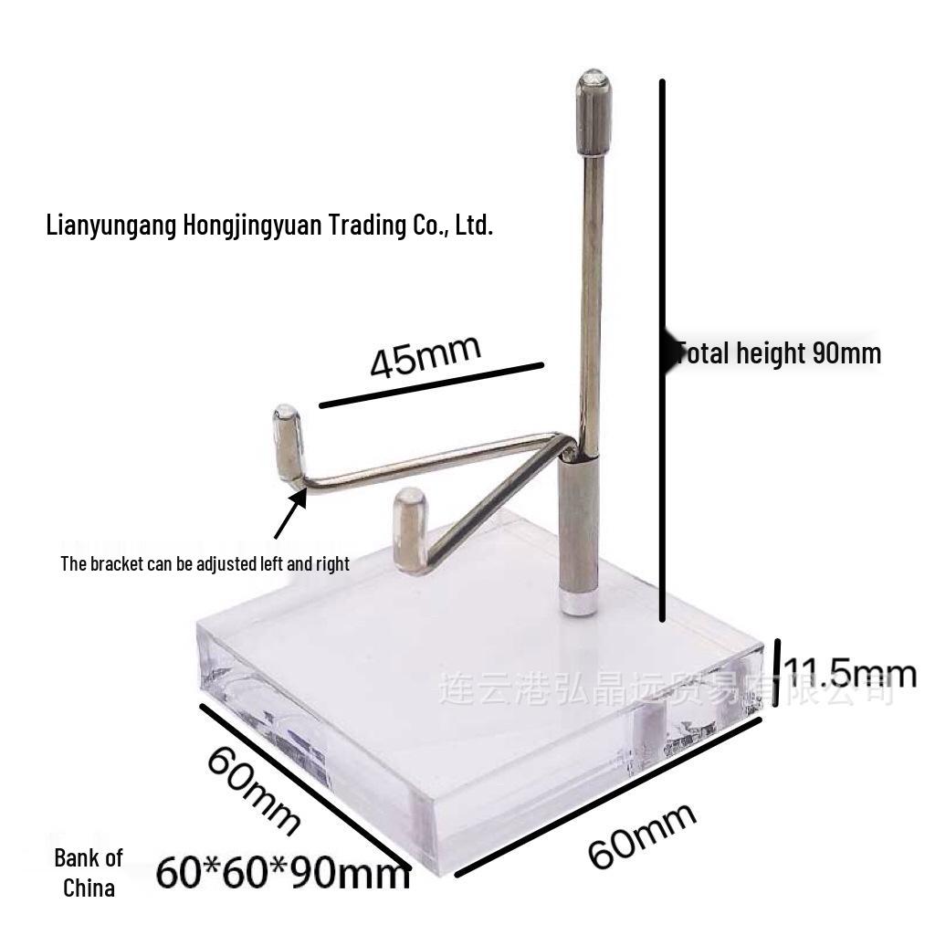 Transparent Acrylic Compass Mineral Specimen Holder & Display Stand