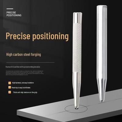 High Hardness Center Punch, Positioning & Drilling Hole Locator, Sharp Fitter Chisel Punch