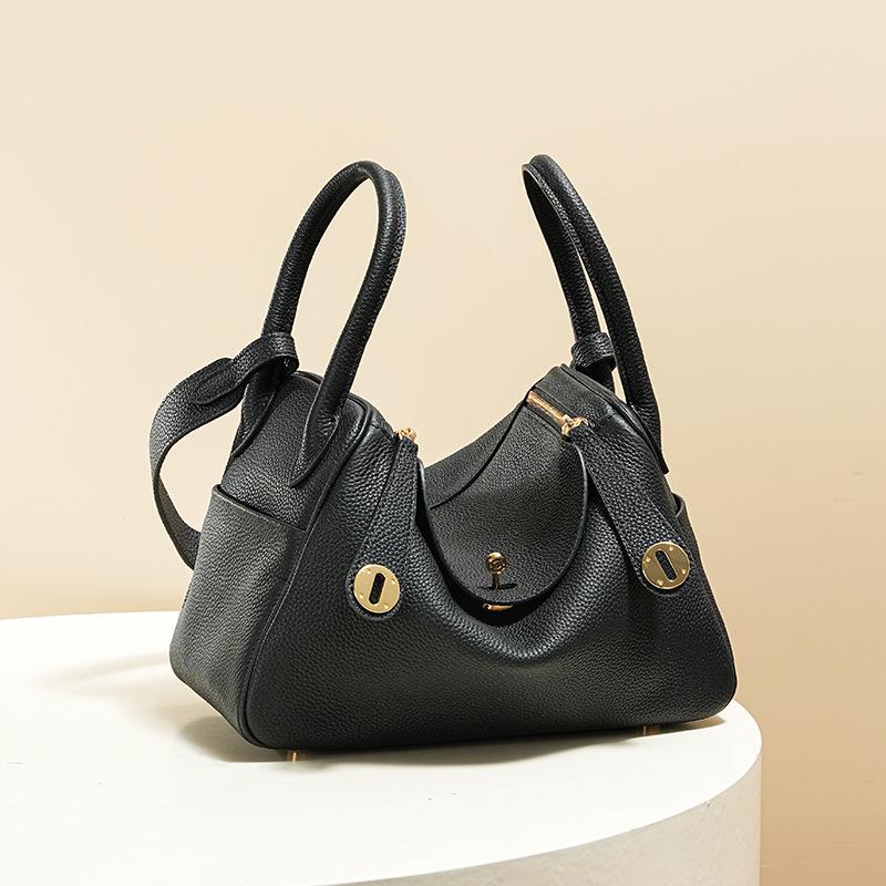 Borsa Dottore TOGO in Vera Pelle di Mucca - Cucita a Mano con Filo Cerato, Sensazione di Lusso, Singola Spalla da Donna, Stile da Pendolare, Best Seller.