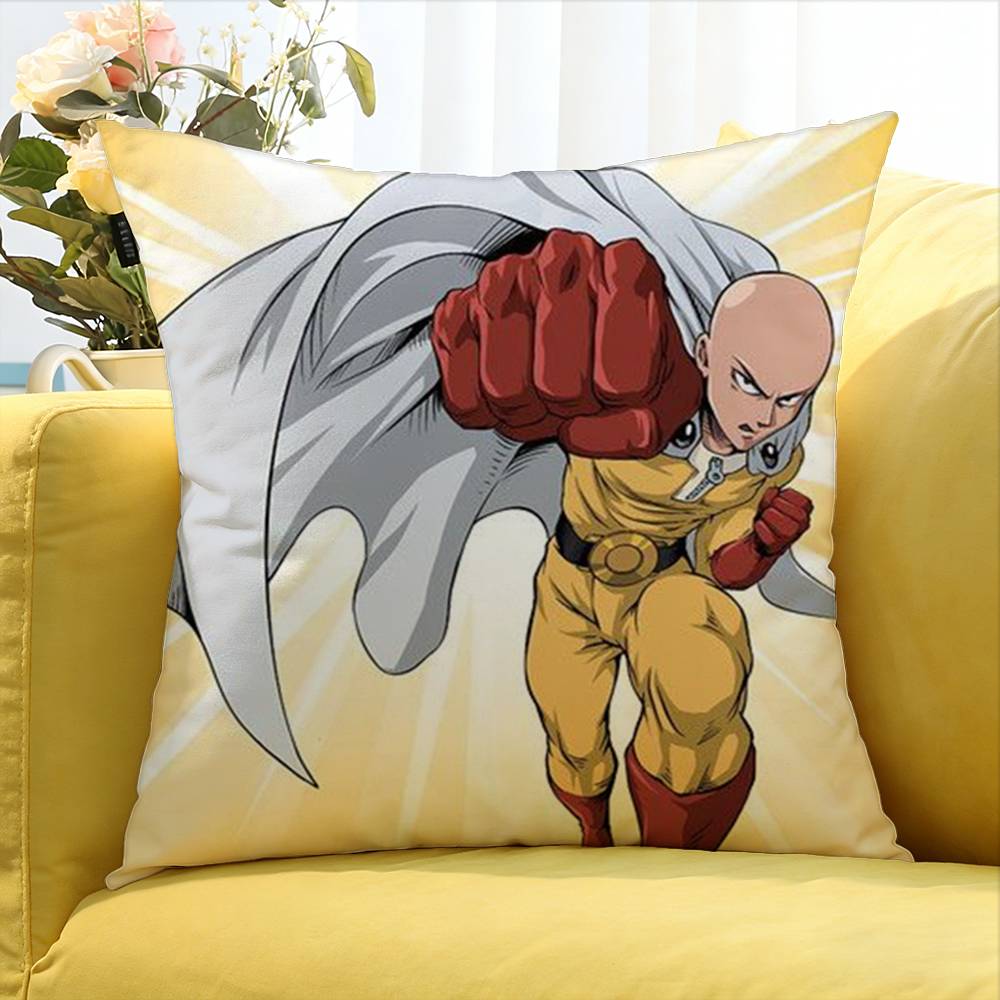 OnePunchMan World Various Sizes Square Pillow Case For Car Home Bedchamber Decor