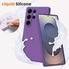 Silicone Case - BOOLING - for Samsung Galaxy S26 Ultra - Anti-Scratch Shockproof - 2 Screen Protectors - Dark Purple