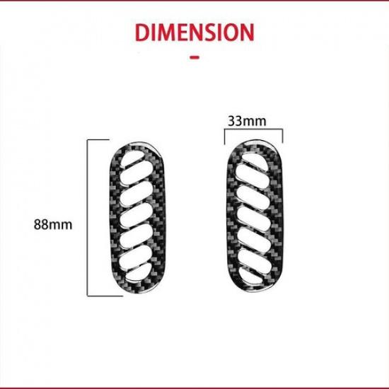 Carbon Fiber Interior Door Pillar Air Vent Cover Trim For Chevrolet Corvette C5