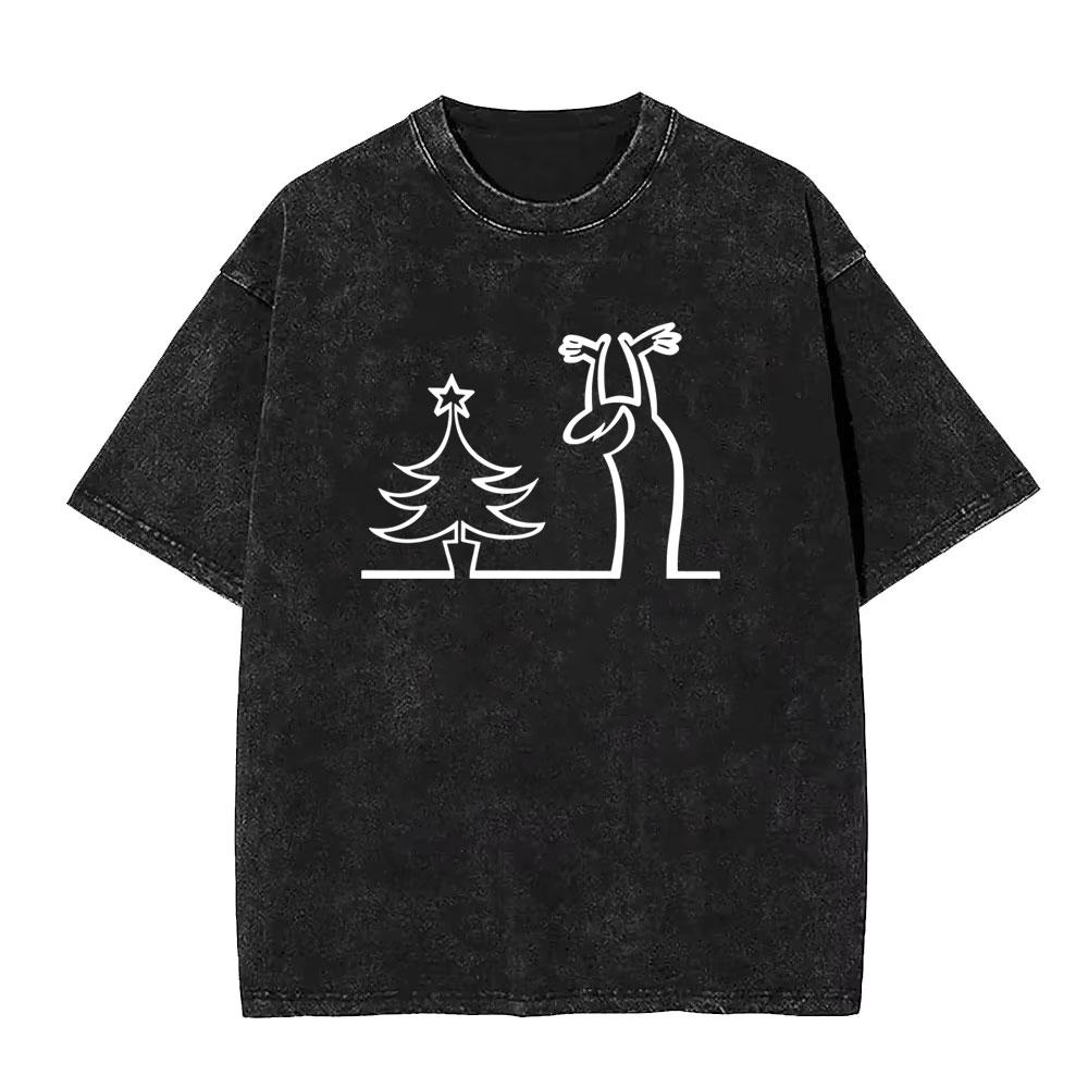 Washed Vintage Osvaldo Cavandoli La Linea Funny Graphic Tshirts Men Women Clothing Anime Oversized Short Sleeve Tops T Shirts