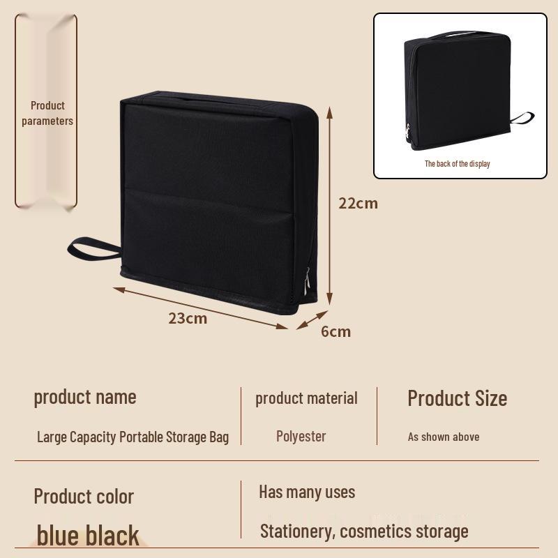 Large Capacity Stand-Up Pencil & Makeup Bag - Travel & Desktop Organizer