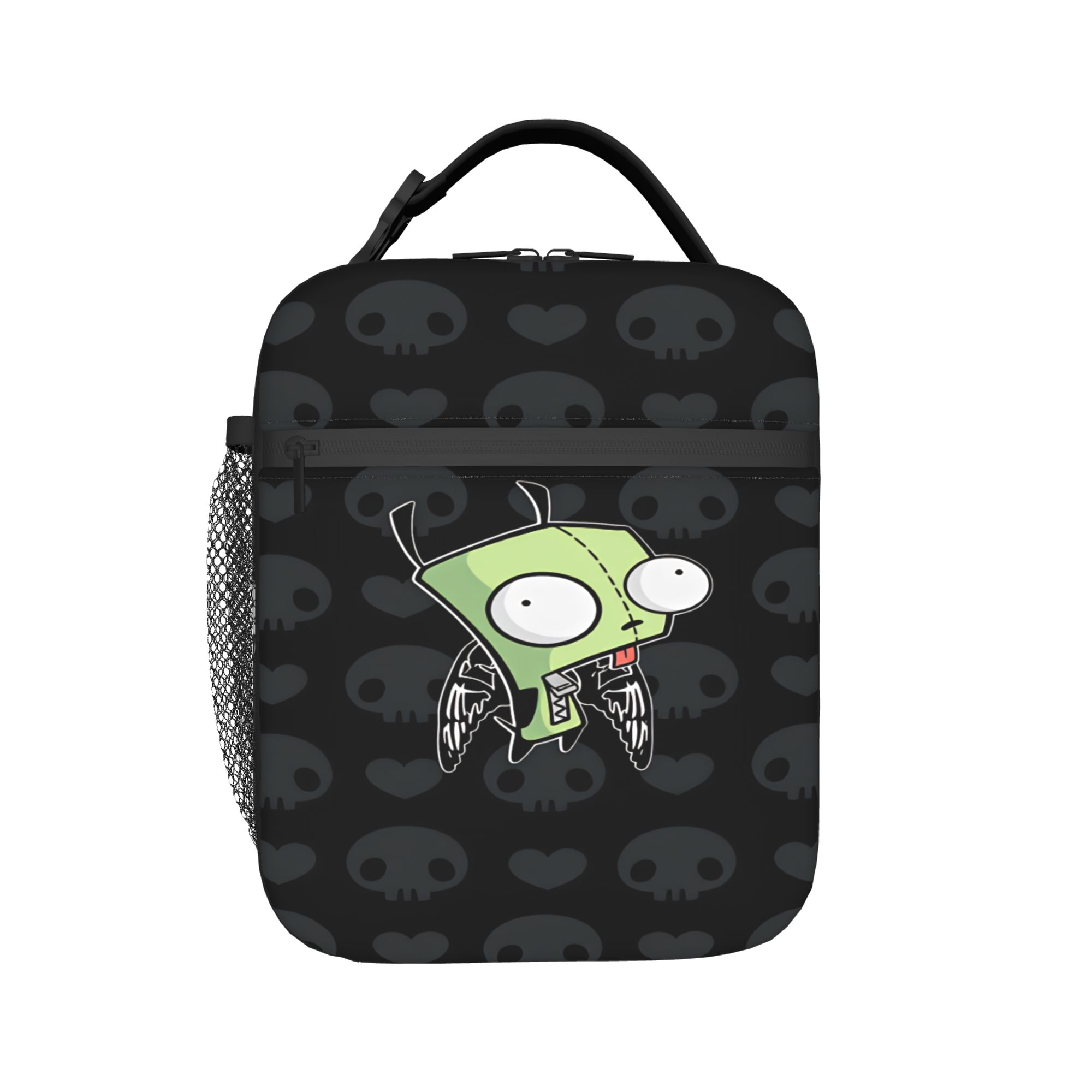 Sac à lunch Gir pour femmes Invaders Zims Imprimé Boîte à lunch Sac isotherme pique-nique amusant Sac fourre-tout thermique portable en Oxford Sacs à main as picture