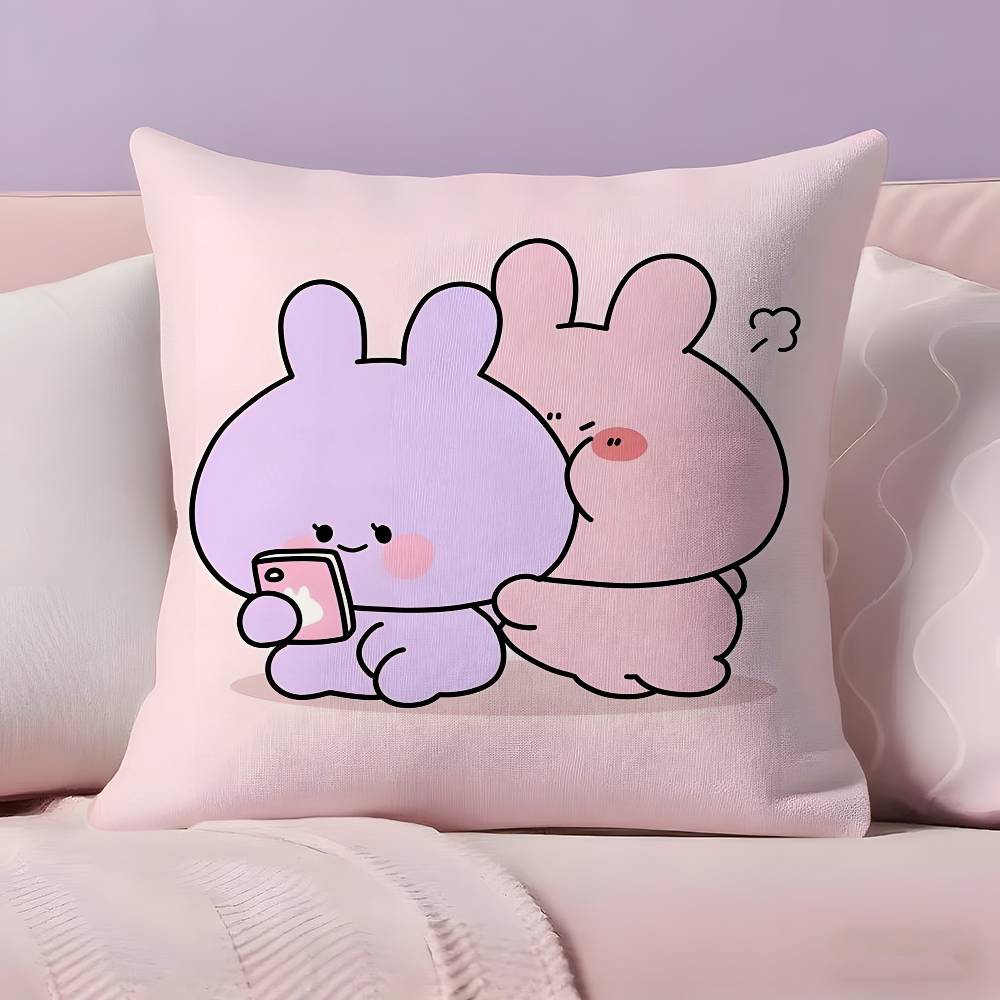 

Мультяшна Наволочка для Подушки A-Asamimichan Милий Кролик Надзвичайно М яка Тканина, Дружня до Шкіри Хмароподібний Комфорт та Прихована Блискавка 30X30cm