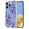 For iPhone 15 Pro Max Case Butterfly Floral Pattern Printing TPU Phone Back Cover
