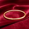 Vintage Gold-Plated Matte Copper Alloy Bangle - Versatile Chinese Auspicious Bracelet for Festivals and Everyday Wear