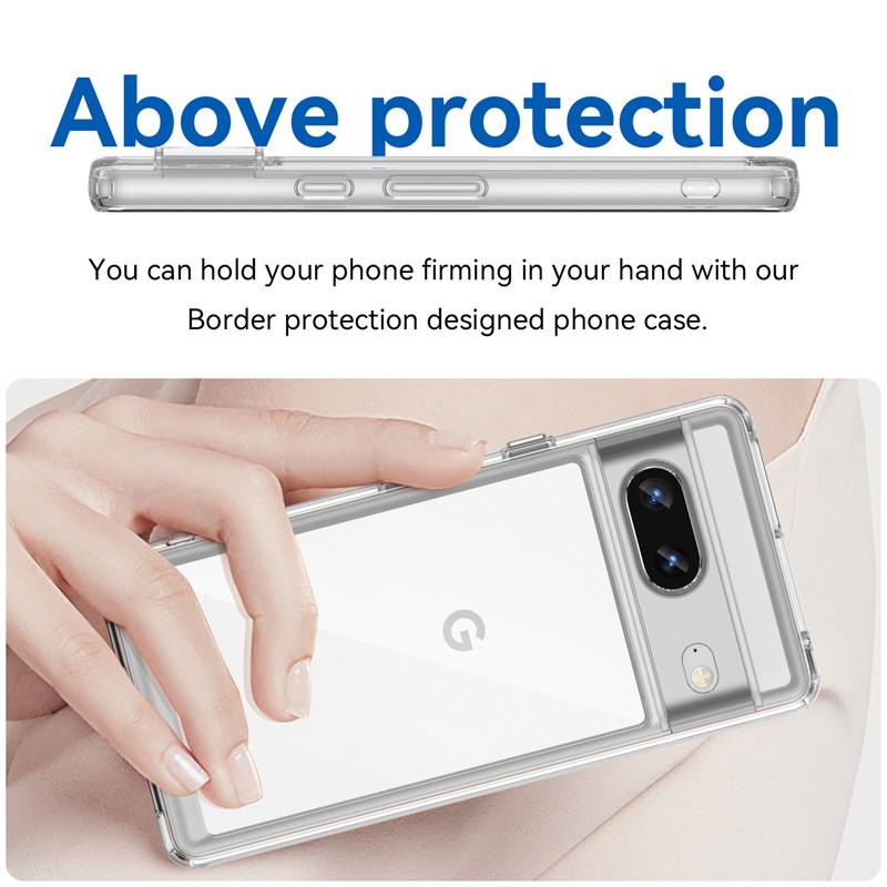 For Google Pixel 7 Case Google Pixel 7 Pro Cover Shockproof Candy Soft Silicon Back PC Protective Phone Cover For Google Pixel 7