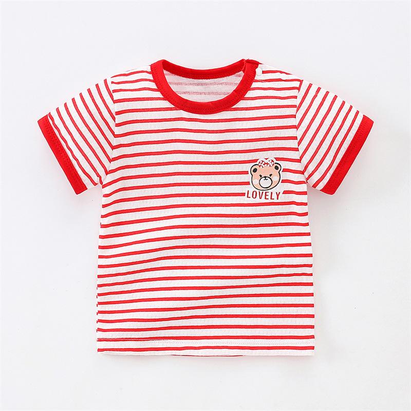 Baby Top Pure Cotton Short-sleeved Baby Girl Summer Thin Children's Clothing 0 Years Old 1 Boy T-shirt 3 Children Half-sleeved Children