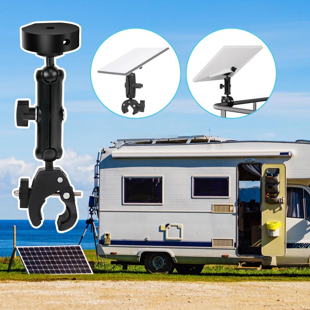 Mini Rv Mount Aluminum Alloy Car Accessory Mounting Clamp Mount For RV For Yacht Van Travel Trailer Caravan Motorhome Marine