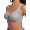 Women's Bra Wire-Free Front Closure Solid Color Full Coverage 3D Cups More Considerate for Middle-Aged And Elderly Individual Underwear