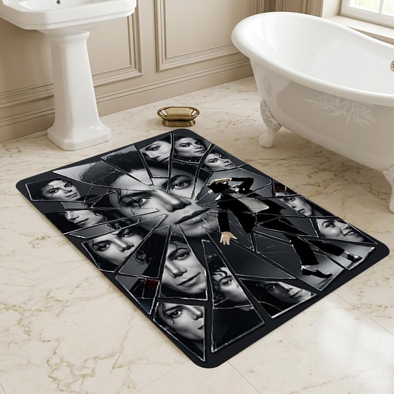 Tappeto Antiscivolo per Soggiorno Michael Jackson Tappeto Morbido per Camera da Letto Sala Giochi Stanza dei Bambini Divano Ufficio Decorazione Casa Zerbino