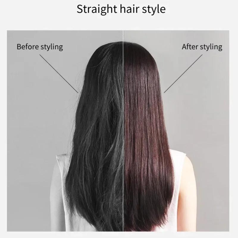 2 IN 1 Handheld Heat-Up Hair Flat Iron Negative Iron Long-Lasting Styling Tool Professional Hair Straightener & Hair Dryer