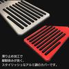 S-NET SN-327-PC Aluminum Foot Pedal Cover Universal External Footrest Interior Custom Dress Up Toyota Honda Mazda Rubber Red