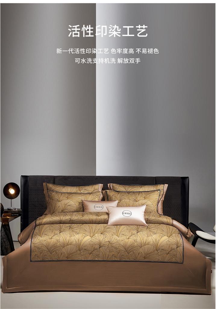 Light luxury all cotton double-sided thickened warm and brushed four piece set