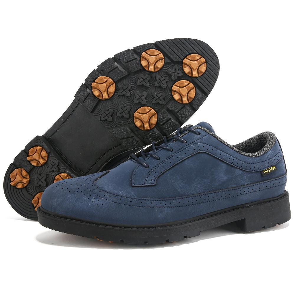 Men's Large Non-slip Spiked Golf Shoes, Size 39-49, Black/White Comfortable Training Footwear