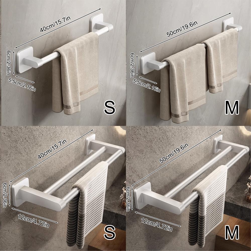 1PC Towel Rack, Bathroom Perforated Suction Cup, Wall Mounted Storage Rack, Toilet Storage, Bathroom Towel Rod