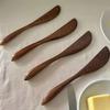 1Pc Solid Wood Cheese and Butter Knife Set, Perfect for Spreading Jam Peanut Butters On Buns with Creamy Filling