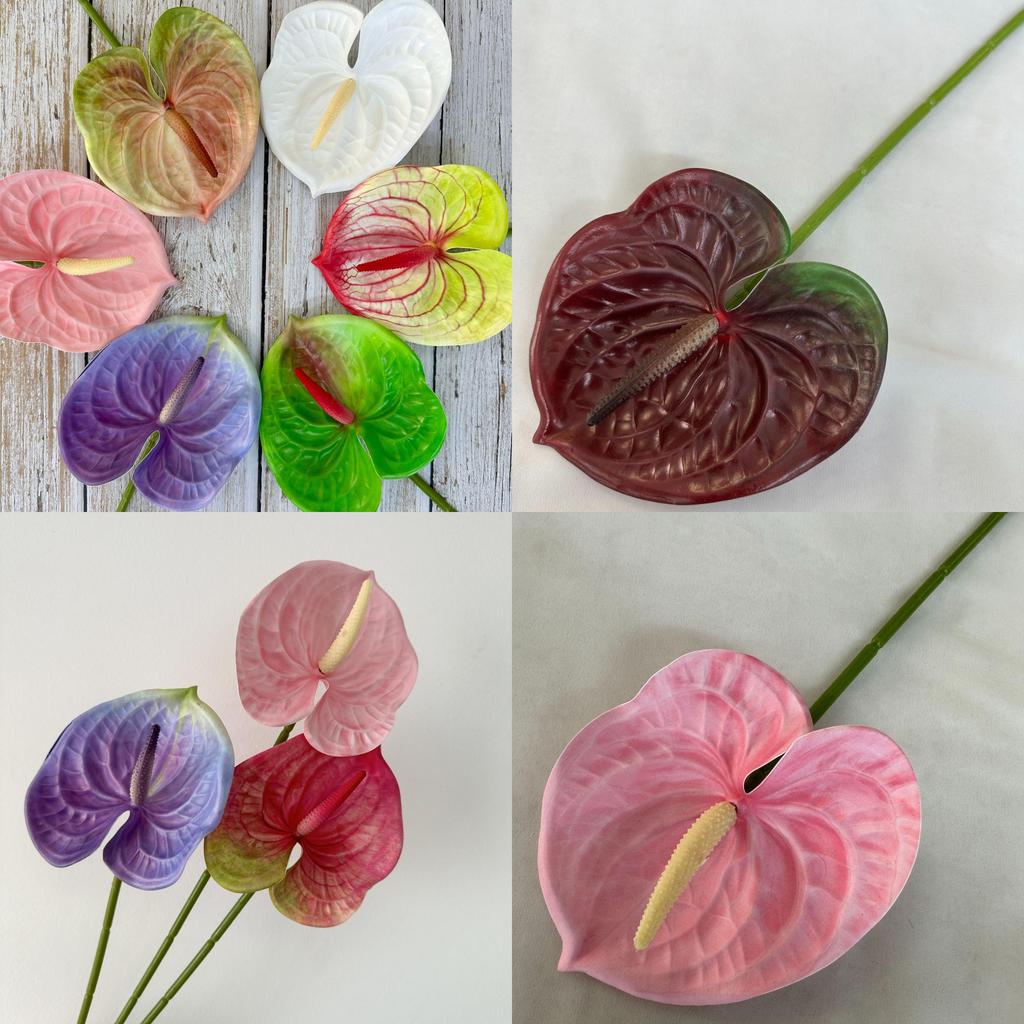 Künstliche Rote Palme für Heimdekoration aus weichem Silikonmaterial