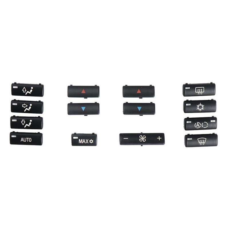 Replacement Climate A/C Control Control Panel Switch Buttons Cover Caps Car Button Key Caps Part For BMW E39 E53 M5 X5-A87Q