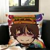 007n7  Square Double-Sided printed Pillow Case Bedroom Bedside Pillow Sofa Cushion Cover