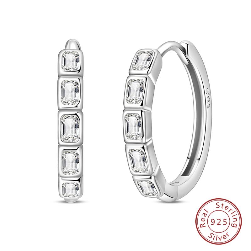 Inlaid Zircon Earrings 925 Silver Minimalist Butterfly Dragonfly Cute Claw Hoop Earrings Women Exquisite Party Jewelry